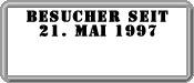 Besucher seit 21. Mai 1997