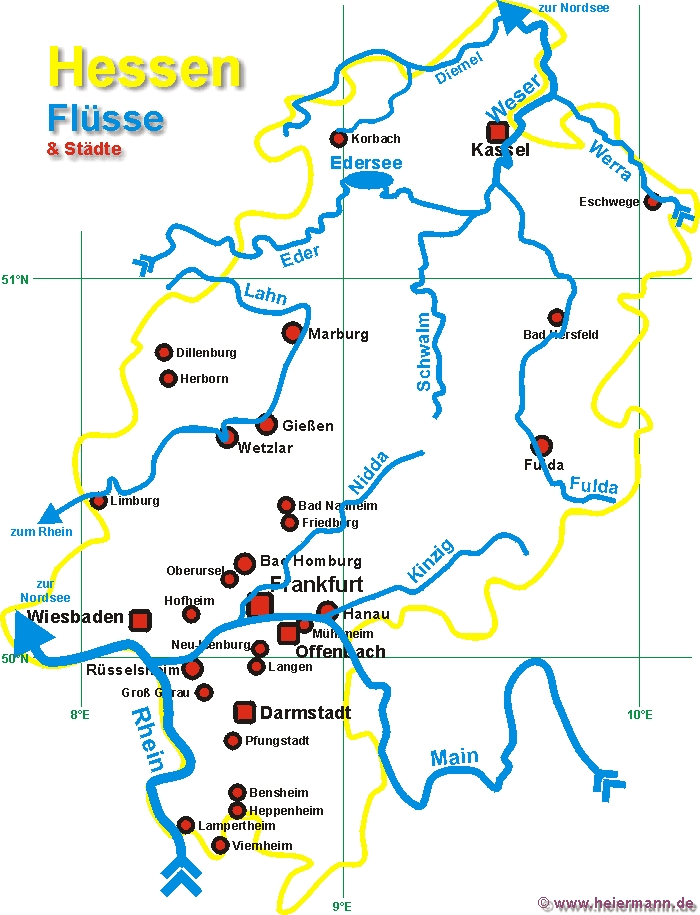 Flüsse in Hessen