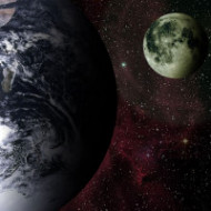Erde und Mond
