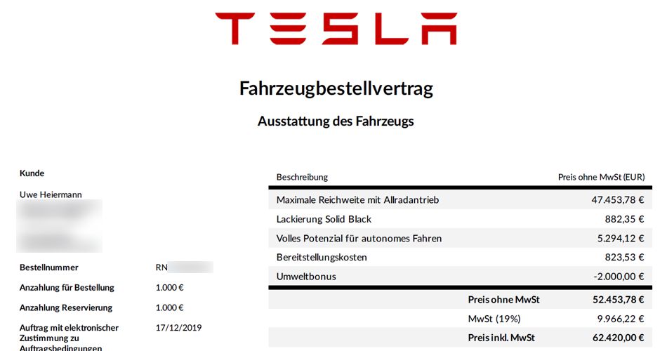 Fahrzeugbestellvertrag