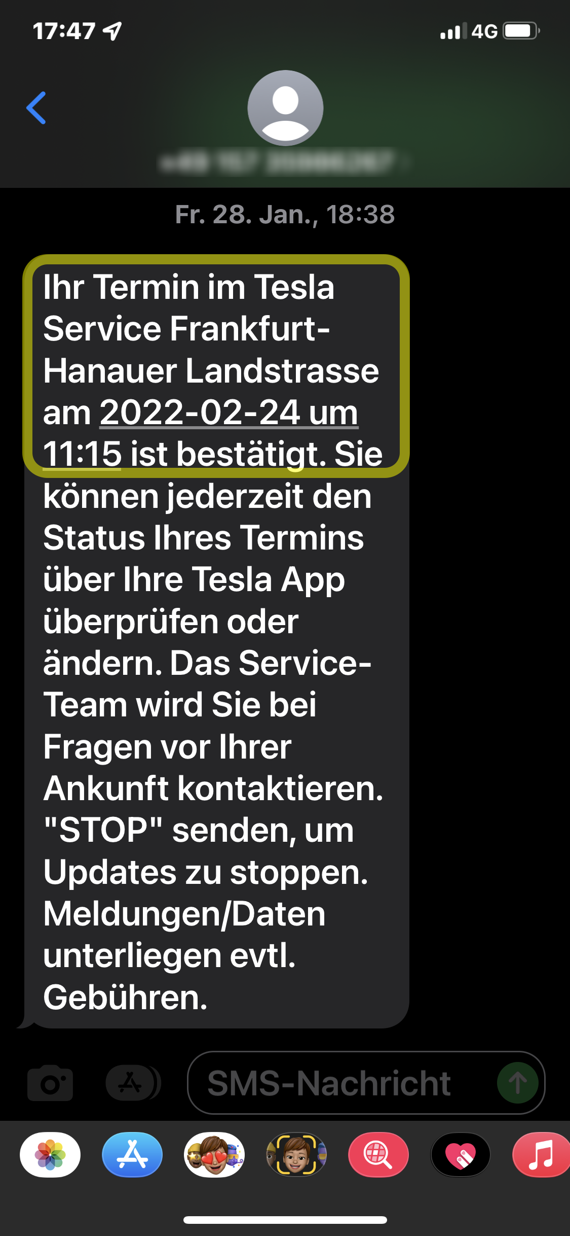 Tesla SMS