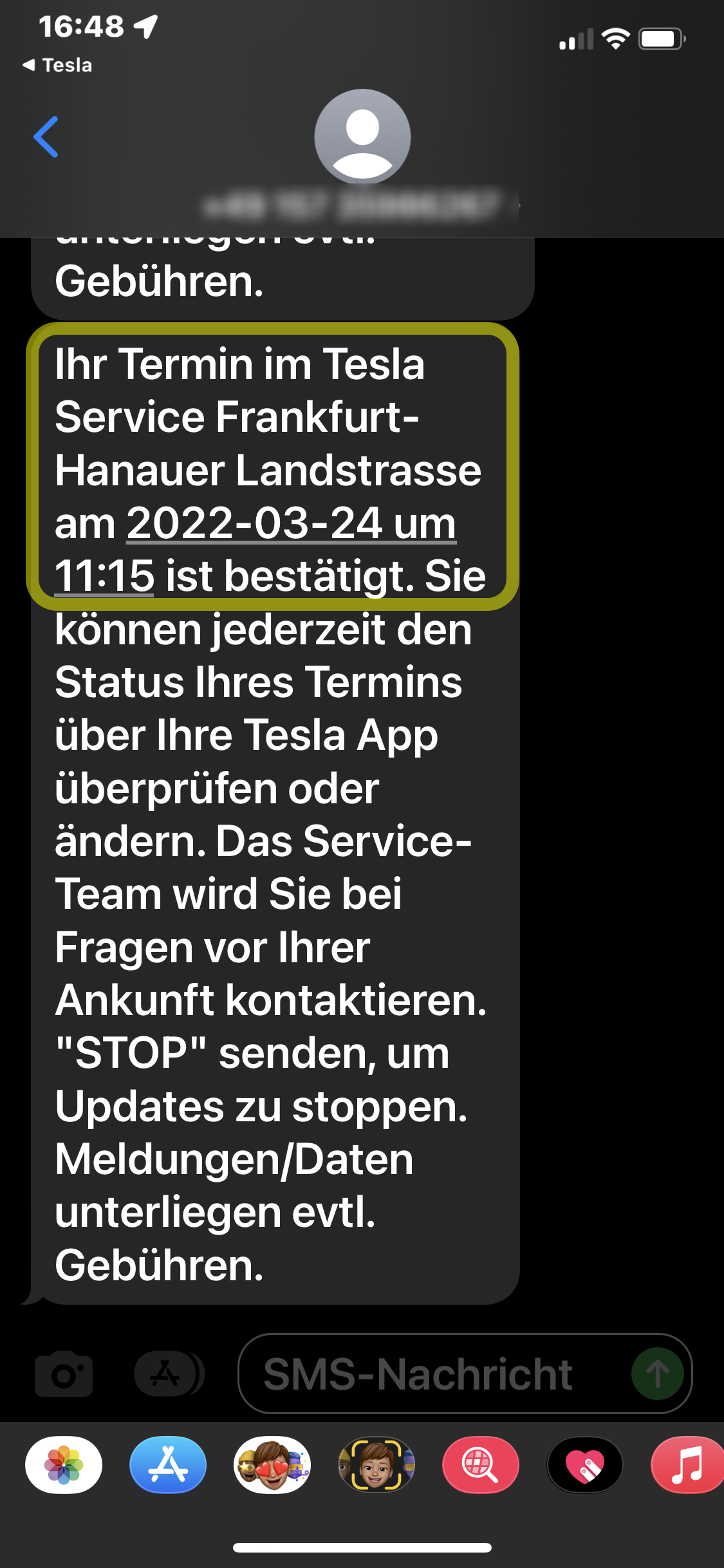 Tesla SMS