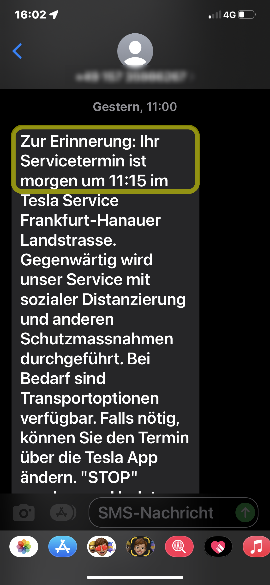 Tesla SMS
